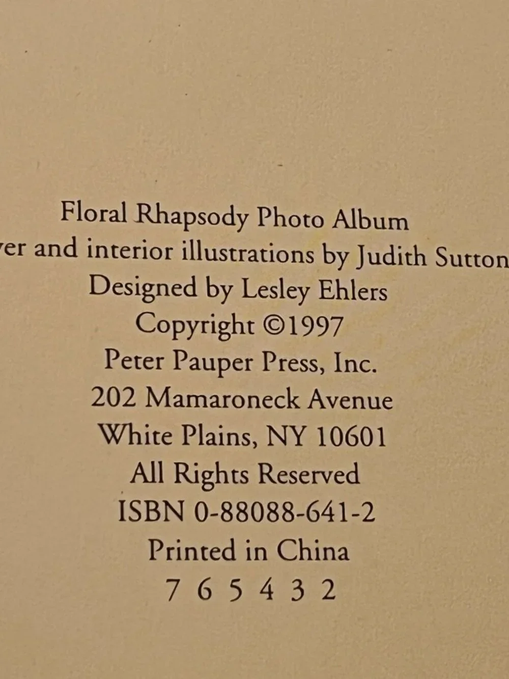 Photo Album - Vintage 1997 Peter Pauper Press Floral Rhapsody Photo Album